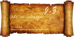Jász Zulejka névjegykártya